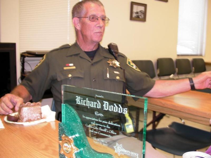 Carson City Deputy Rick Dodds retires after 26 years.