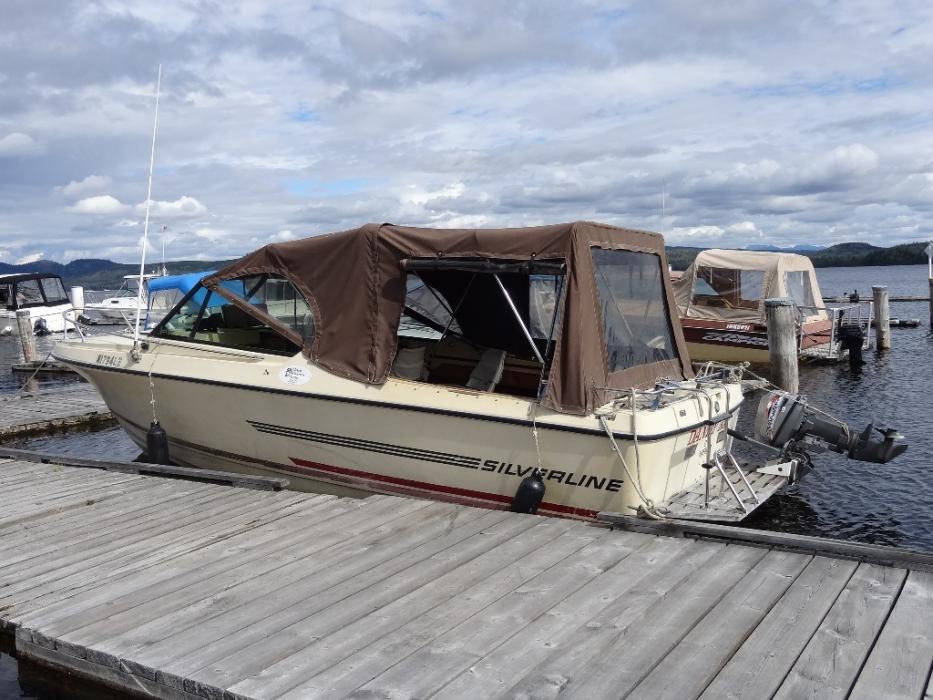 The speed boat that took Don and Elaine Quilici for 22 miles from the Granisle boat landing to Ookpik Wilderness.
