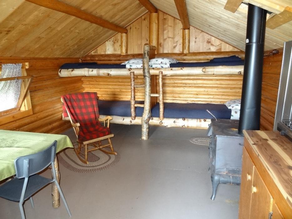 The interior of one of the cabins.  Photo by Elaine Quilici
