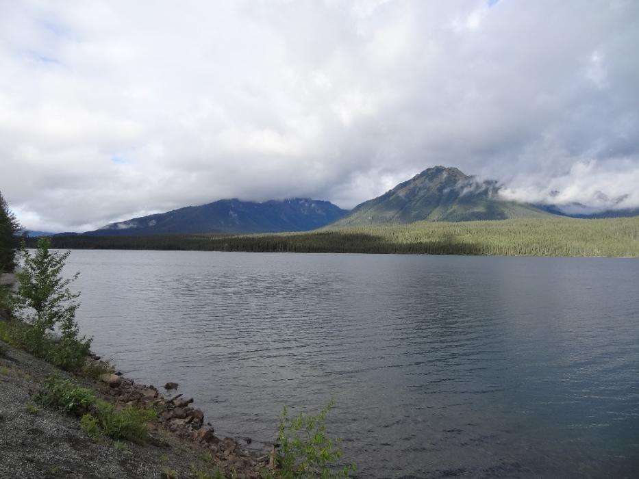 A small portion of huge Dease Lake, British Columbia.  Photo by Elaine Quilici