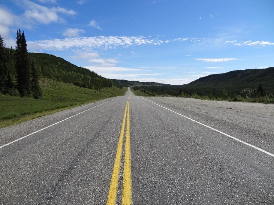 Another lonely highway stretch. Photo by Elaine Quilici
