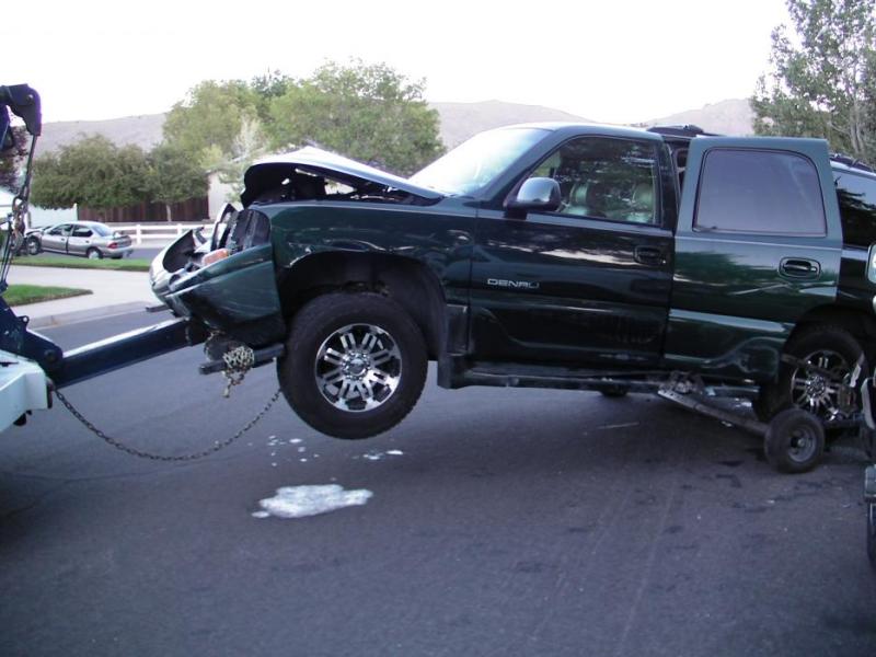 The crash scene near Stafford and Baker.