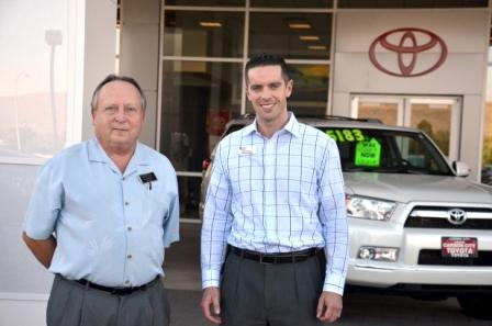 Carson City Toyota General Manager Dana Whaley and Greater Nevada Credit Union L