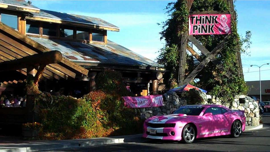 Red's Old 395 Grill decorated THiNK PiNK