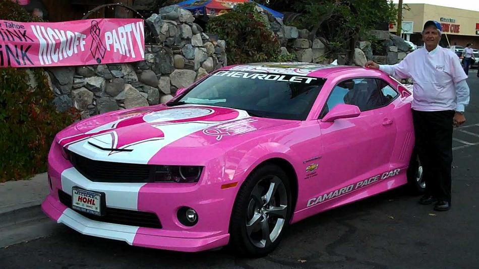 Thank you Michael Hohl Motor Company, Commercial Dept., displays support with Breast Cancer Awareness Camaro