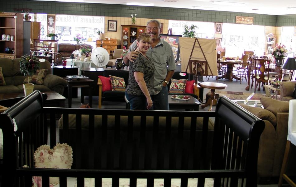 Kelly and Donna Nolan inside the Missing Piece showroom at 1800 William Street.