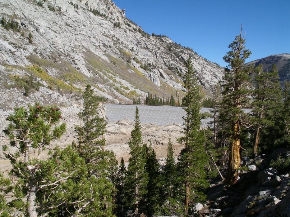The dam at South Lake, this year.  Photo by Don Quilici