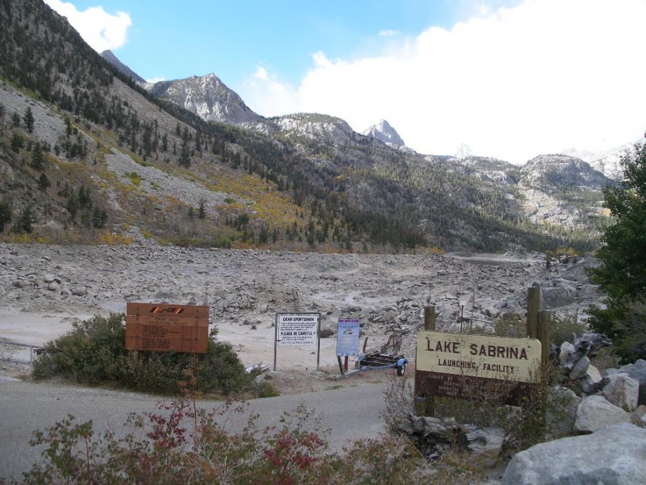 Lake Sabrina launch facilities, this year.  Photo by Don Quilici