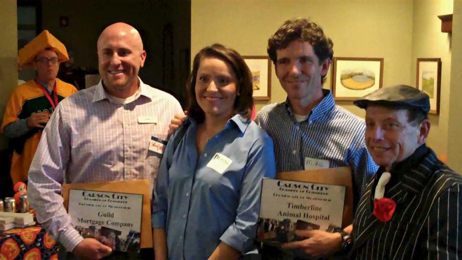 New Members (L to R) Kyle Rush, Marisa & Mike Pulver, with new Chairman of the Board Gil Yanuck