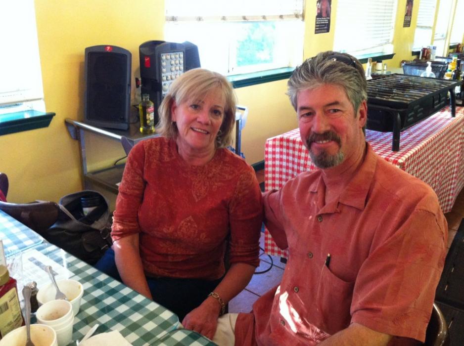 Tricia and Steve Lincoln enjoy Saturday's presentation.