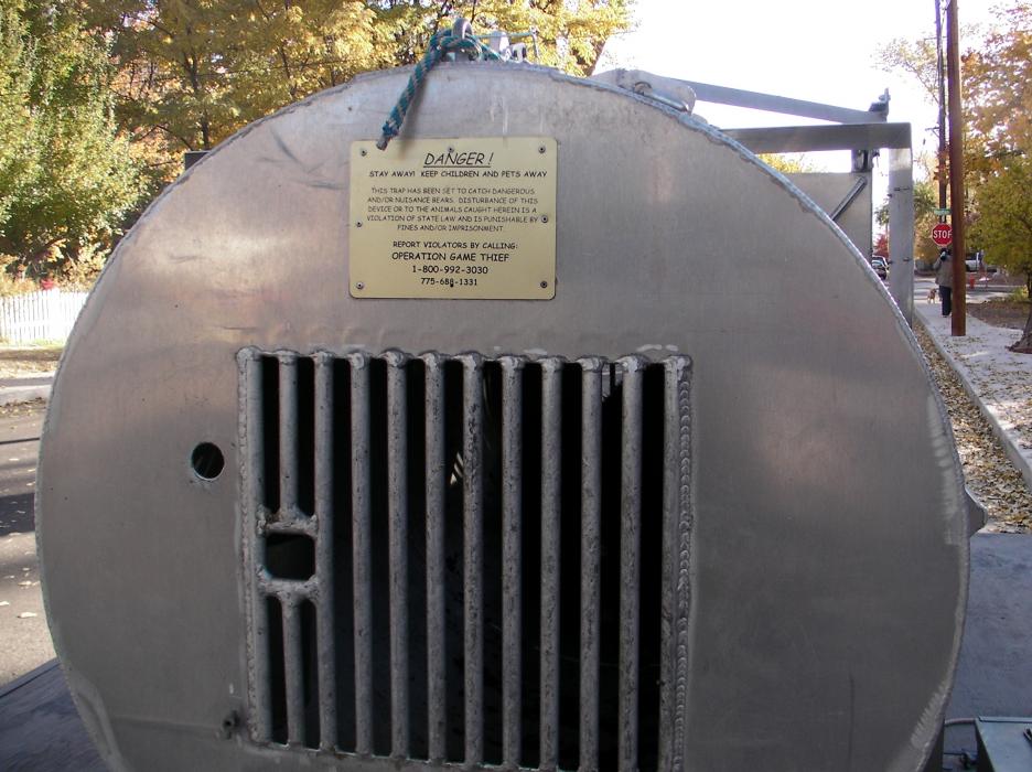 The cage where the bear caught by NDW was in waiting to be released into the wild.