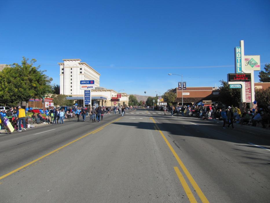 Some of the huge crowd waiting for the 2012 parade to begin. Photo by Elaine Quilici