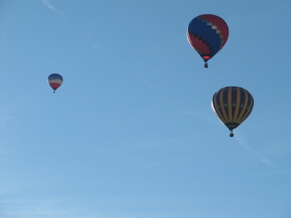 Hot air balloons on the morning of the parade. Photo by Elaine Quilici