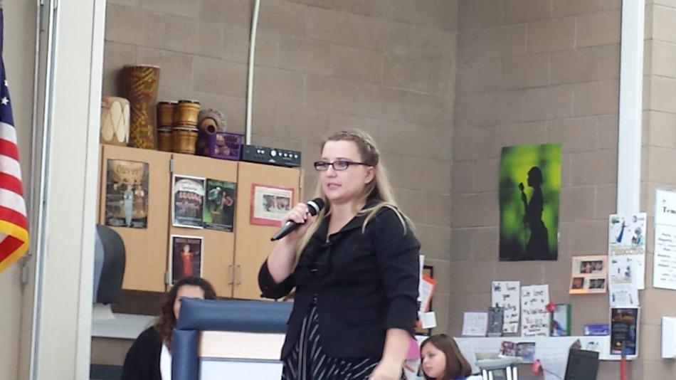 CMS Choir Director Briana Valley.