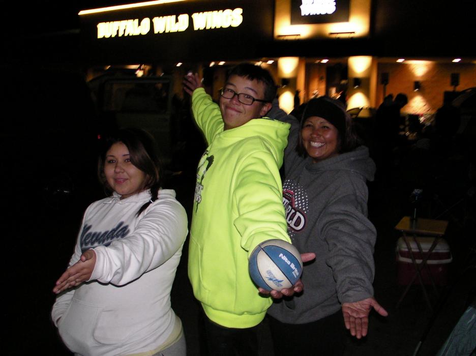 From L to R: Ashley, Dylan and Alice Baker enjoy the festivities.