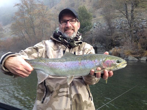 A nice Steelhead from the Trinity River in California. Photo courtesy of Kirk Portocarrero at Outdoor Adventures