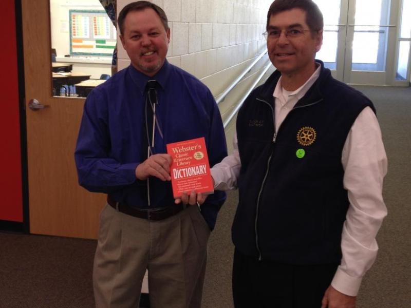 Scott Fields and Vice Principal Mark Bacon from Empire Elementary School.