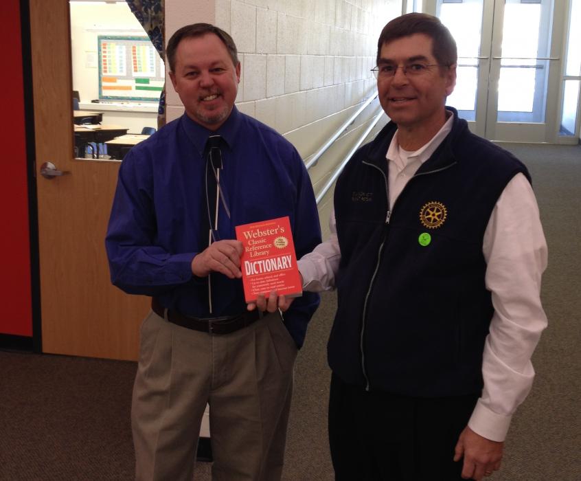 Scott Fields and Vice Principal Mark Bacon from Empire Elementary School.