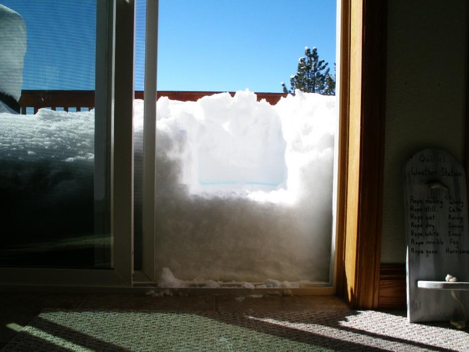 The snow covered deck. Photo by Don Quilici