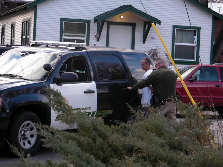 One of two suspects taken into custody by a Carson City Sheriff's Office deputy. Photos by Jeff Munson