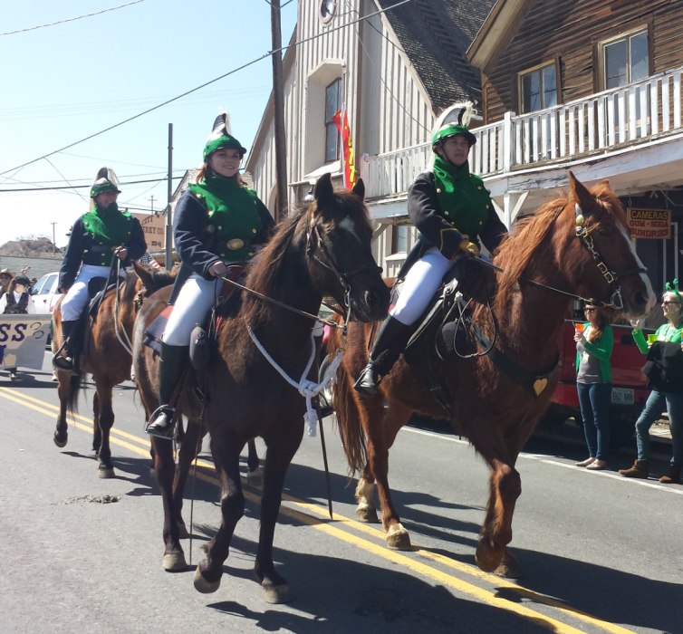Horses on parade in Virginia City.