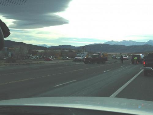 An accident on Highway 50 and Flint in Carson City, Dec. 2, 2013. Road improvements begin this spring. Photo by Raquel Fulghum.