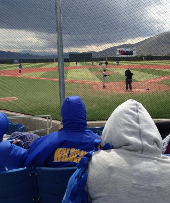 Blustery afternoon in the stands and a sweep for the WNC Wildcats. Photo by Raquel Fulghum