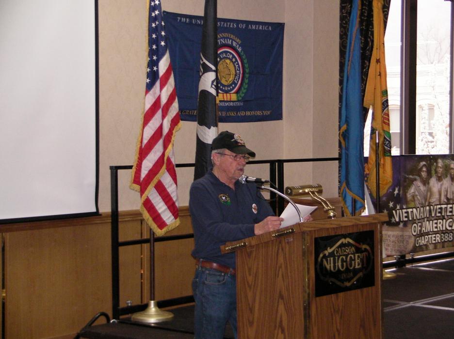 Rick Arnold, President of the Carson City Area Chapter 388 of the Vietnam Veterans of America.
