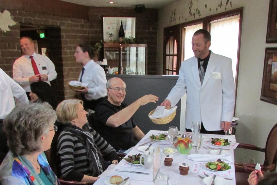 Brad Bonkowski served as one of 40 celebrity waiters.