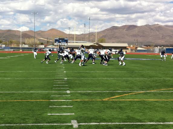 Some action of the scrimmage