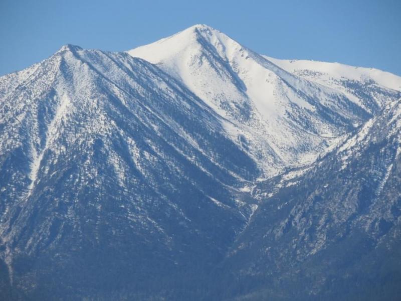 Jobs Peak and Jobs Sister tower over Carson Valley. Photo by Elaine Quilici