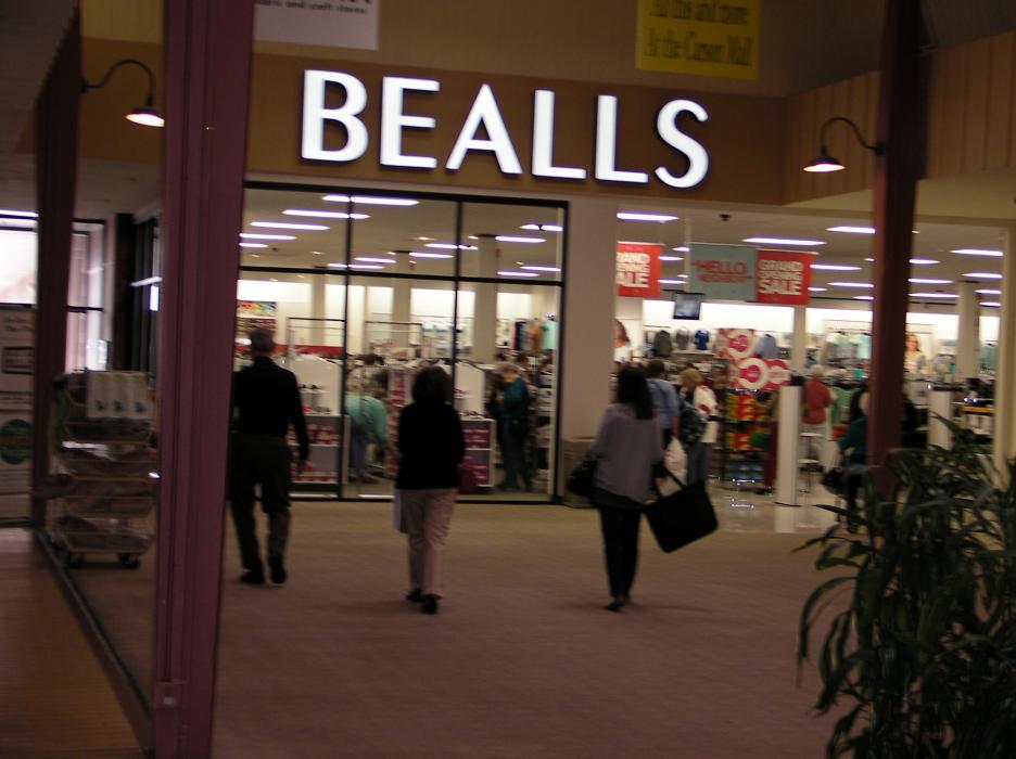 Bealls Department Store from inside Carson Mall.