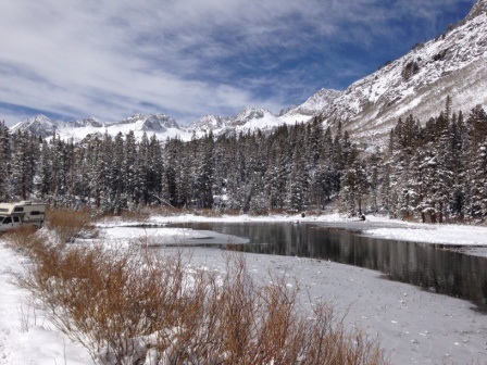 Weir Pond, west of Bishop. Photo courtesy of Jared Smith at Parchers Resort.