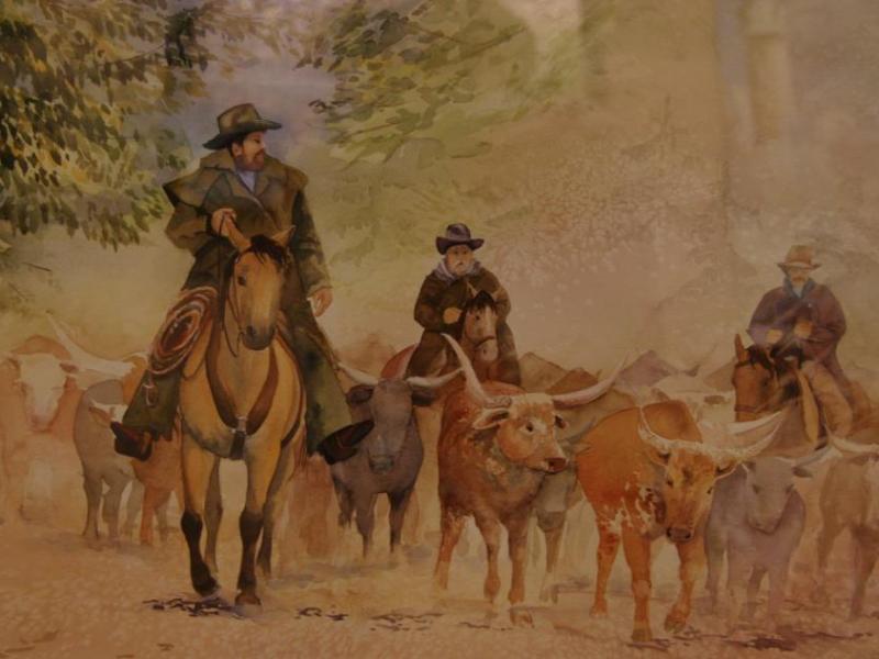 Dusty Trail is a water color by Ronnie Rector.