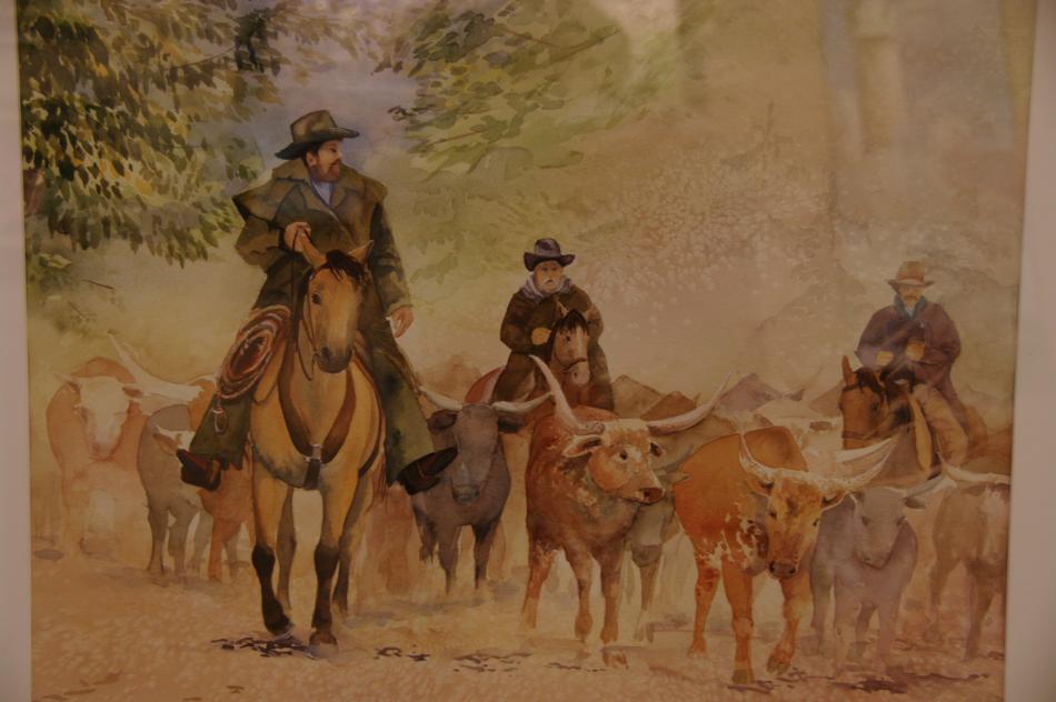 Dusty Trail is a water color by Ronnie Rector.