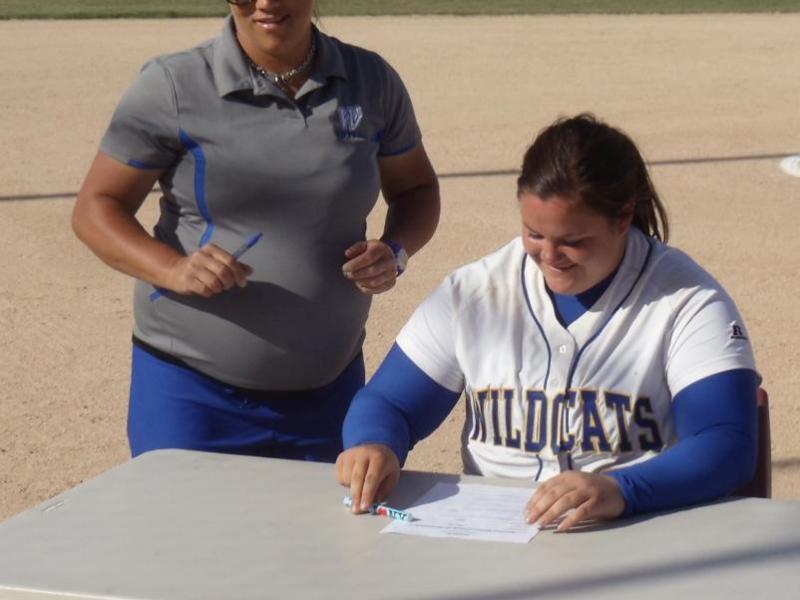 WNC Coach Leah Wentworth and Cara McCarthy.