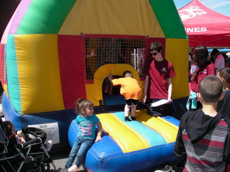 Bounce House fun on Saturday at the Cops and Kids Open House.