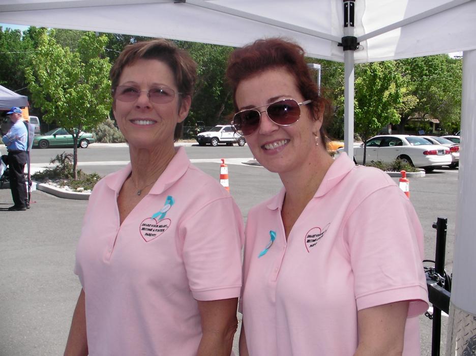 Foster family recruiters Jari Krause-Thain and Denise Stout.