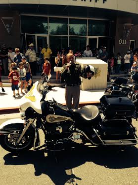 Carson City Sheriff Furlong presents a reworked Harley-Davidson from the motor patrol.