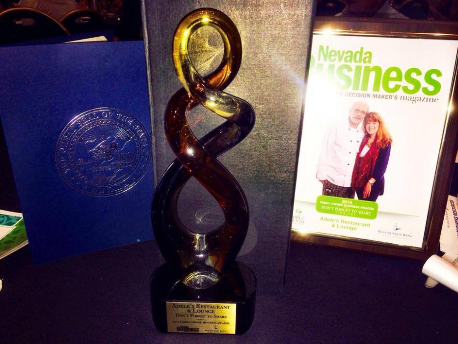 Adele's Restaurant and Lounge was among several Carson City area businesses recognized.
