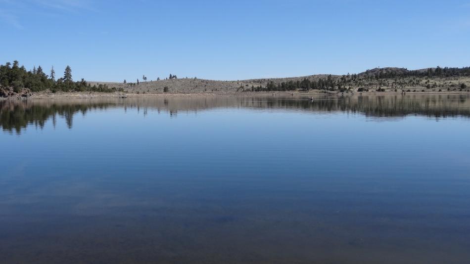 Looking across Indian Creek Reservoir, California.  Photo by Elaine Quilici
