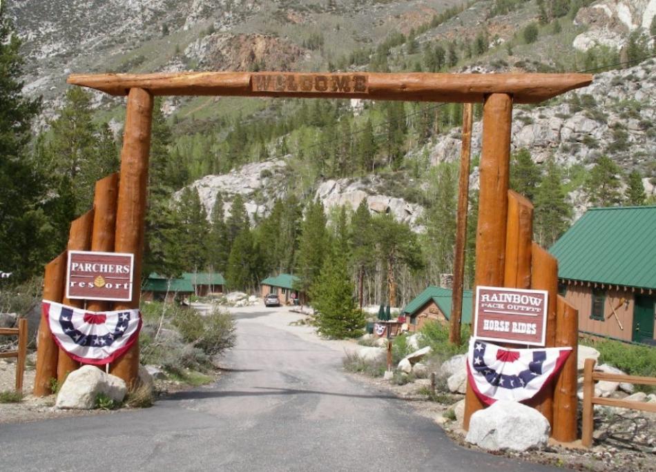 The entrance to Parchers Resort. Photo by Don Quilici