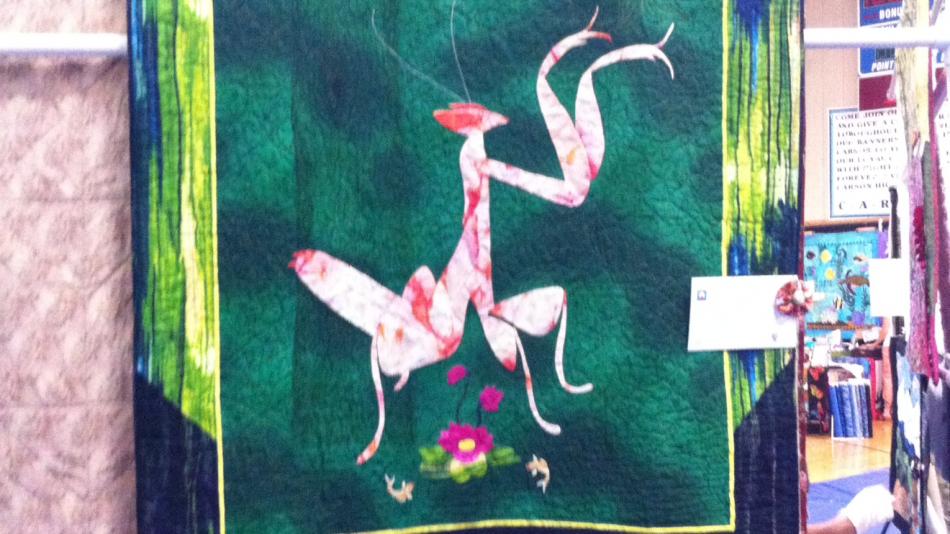A praying mantis quilt