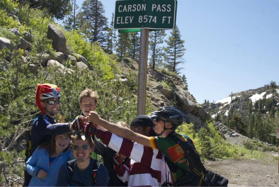 The Spokes America team at Carson Pass. 