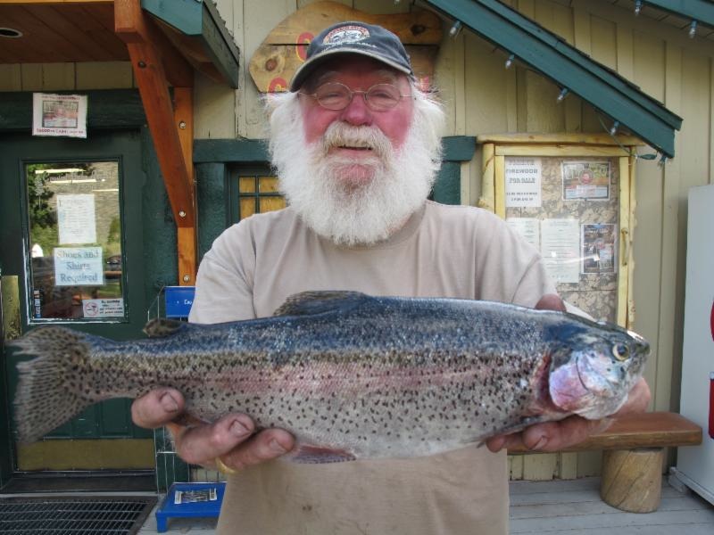A man named "Santa" caught a 2-pound, 11-ounce rainbow from the south shore at Convict Lake.