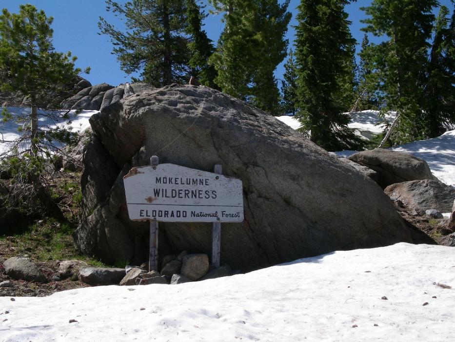 A sign at the boundary of the wilderness area. Photo by Don Quilici