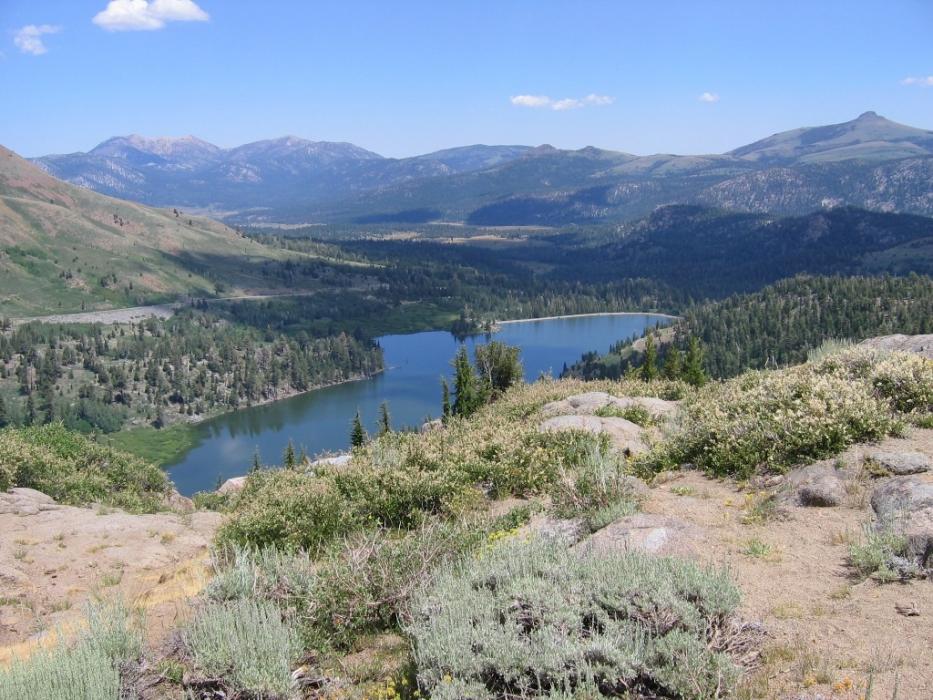 Looking down on Red Lake from Frog Lake. Photo by Elaine Quilici