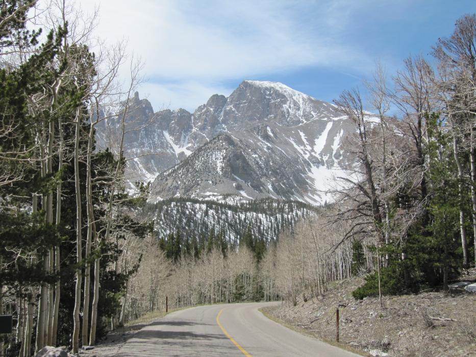 At the end of the road with Wheeler Peak in the background.  Photo by Don Quilici
