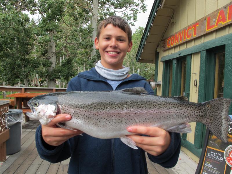 A nice keeper from Convict Lake, Calif. Photo courtesy of the Convict Lake Resort