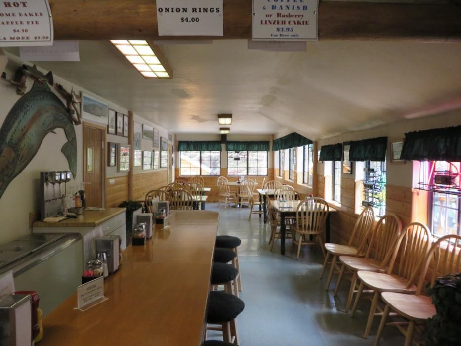The cafe inside the resort.  Photo by Elaine Quilici